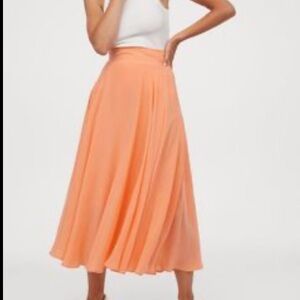 H&M Elegant Peach Midi Skirt